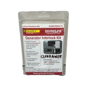 Square D 100-125A Indoor/Outdoor Generator Interlock Kit. HOMCRBGK1C. {106}.